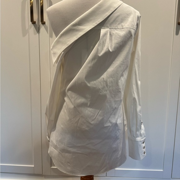 Karen Millen x Lydia Millen Asymmetrical Blouse, UK 14, US 10, New - Picture 2 of 8